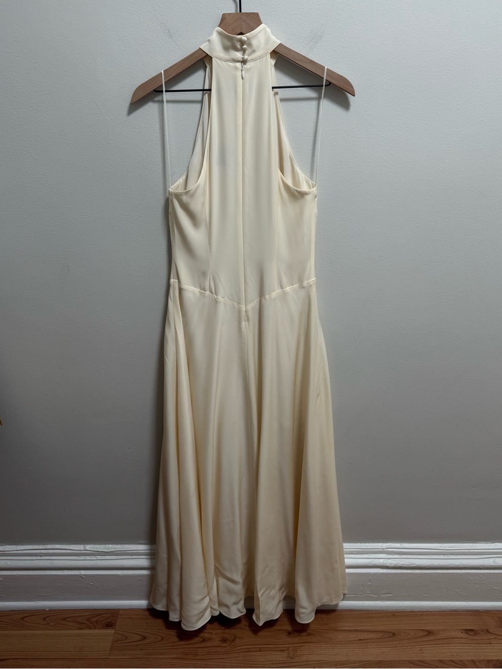 Reformation Katelyn ivory silk dress fior de latte halter maxi formal bridal NWT - Picture 7 of 10